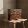 Apothecary Cabinet with Drawers Vintage Organizer Tabletop for Crafters