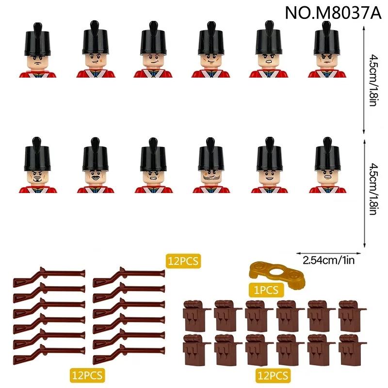 Napoleonic wars, military soldiers, World War II and 12PCS mini action figures, French and British flintlock weapons and toys.