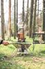 CAMPING MOON MT-2 Bonfire Grill, BBQ Stove, 2-Level Height Adjustment, Seats 3-4 People, Includes Canvas Case
