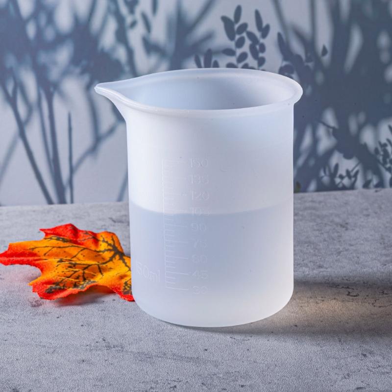 Akrylfärg Hällkopp Tillverkning Silikon Flexibel Mätkopp Genomskinlig Blandningskopp Epoxi Form Hällverktyg 150ml