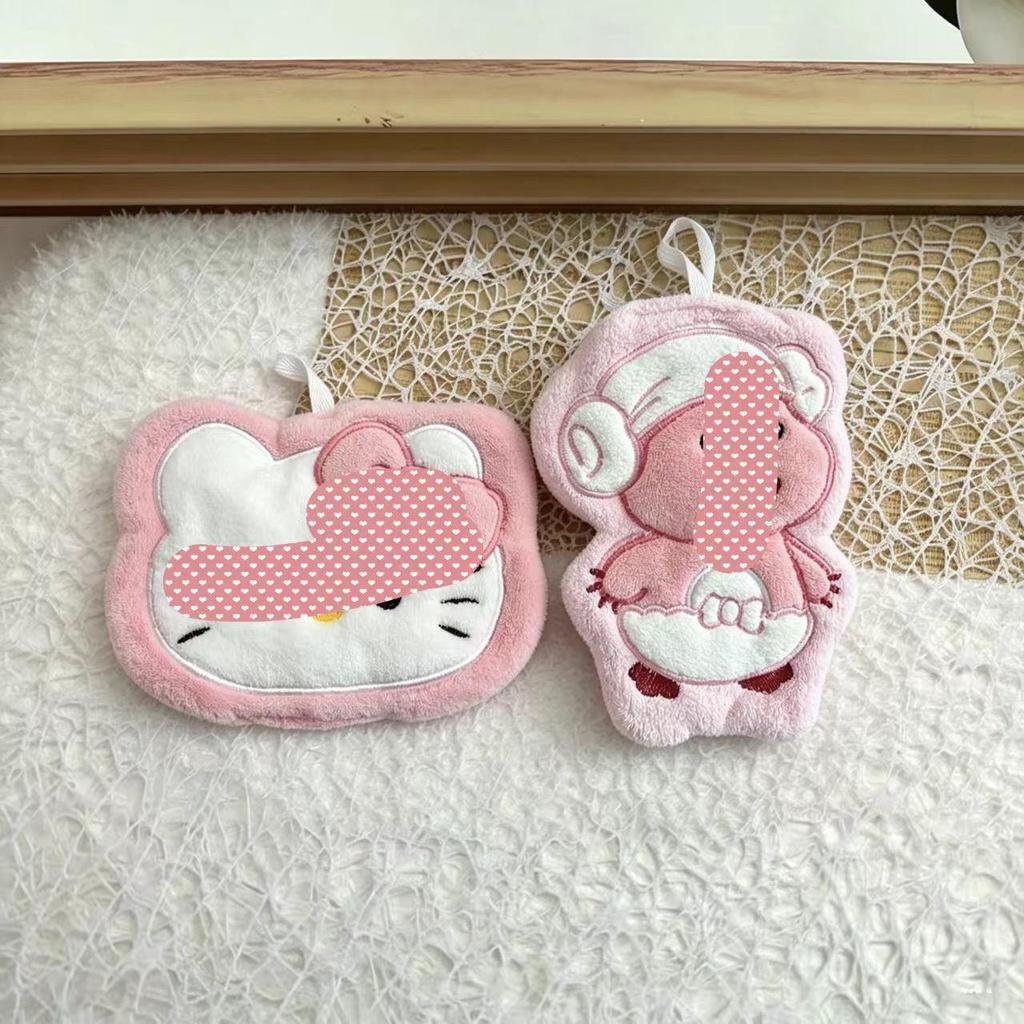 Toalha de Mão de Ganso em Lã Coral - Absorvente e Fofa para o Banheiro Infantil ou Cozinha