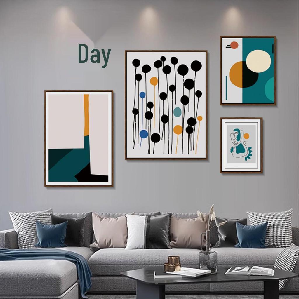 Nordic Minimalist Living Room Wall Art: Warm Sofa Background Decorative Painting Combination