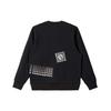 Y-3 Sudadera de manga larga con cuello redondo y estampado FW21 para hombre, sudadera, negra, HF7068