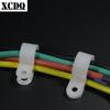 50pcs 100pcs White CC Series Plastic Nylon Isolation R Type Screw Fixed Computer Wire Holder Clamp Cable Manager for Desk Wall