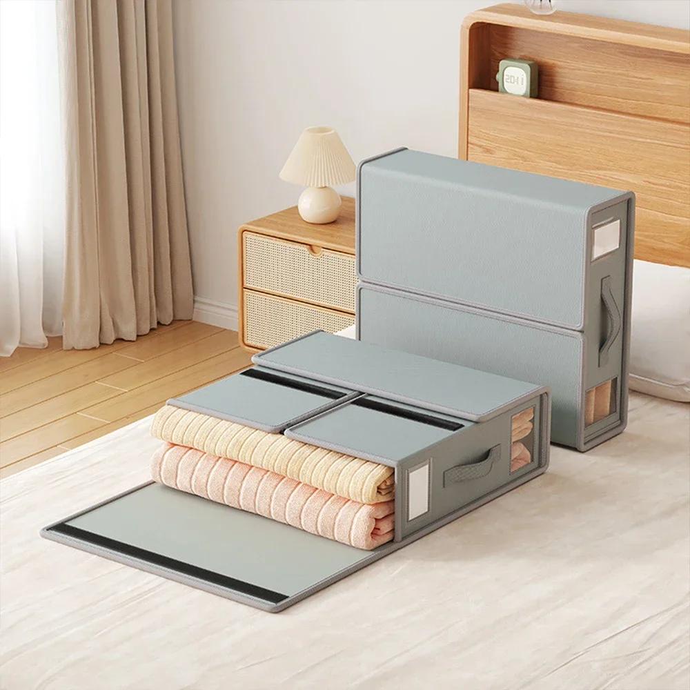 Creative Bed Sheet Storage Box Clothing Fabric Sheet 4-piece Organizer Wardrobe Blanket Quilt Cover Non-woven Oxford Storage Box