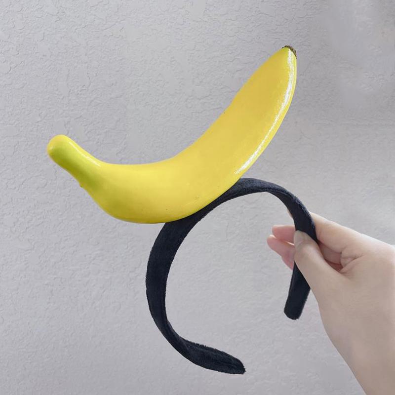 Grappige Gesimuleerde Fruit Groente Haarband Brood Wortel Banaan Haarband Peper Hoofdband Verjaardag Cosplay Halloween Hoofddeksel