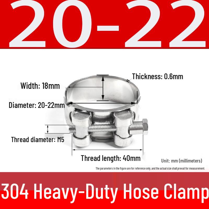 Heavy-Duty Stainless Steel Hose Clamp
