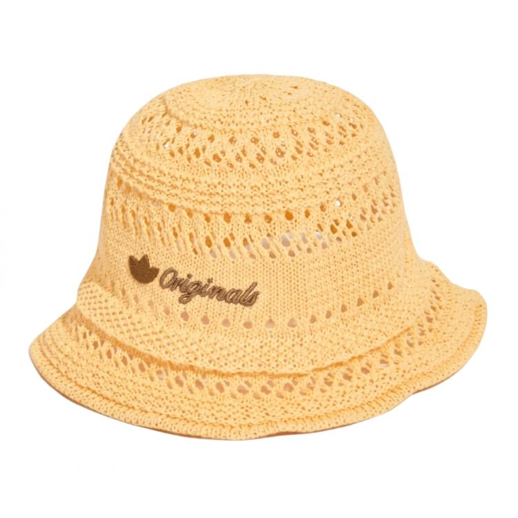 Adidas Originals Fashion Simple Polyester Fisherman Hat Unisex Hats Yellow KX6989 OSFW