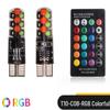 Multicolor Car LED T10 RGB COB Light with Remote Control and Multiple Flashing Modes