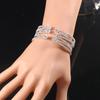 Multilayer Crystal Cuff Bracelet for Women Sparkling Rhinestones Bangle Handmade Jewelry Accessory for Any Outfit