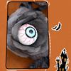 1/2/3Pcs Halloween Artificial Eyeball Flower with Black Maple Leaves Spooky Gothic Fake Silk Flower Home Table Centerpiece Faux Rose Decoration