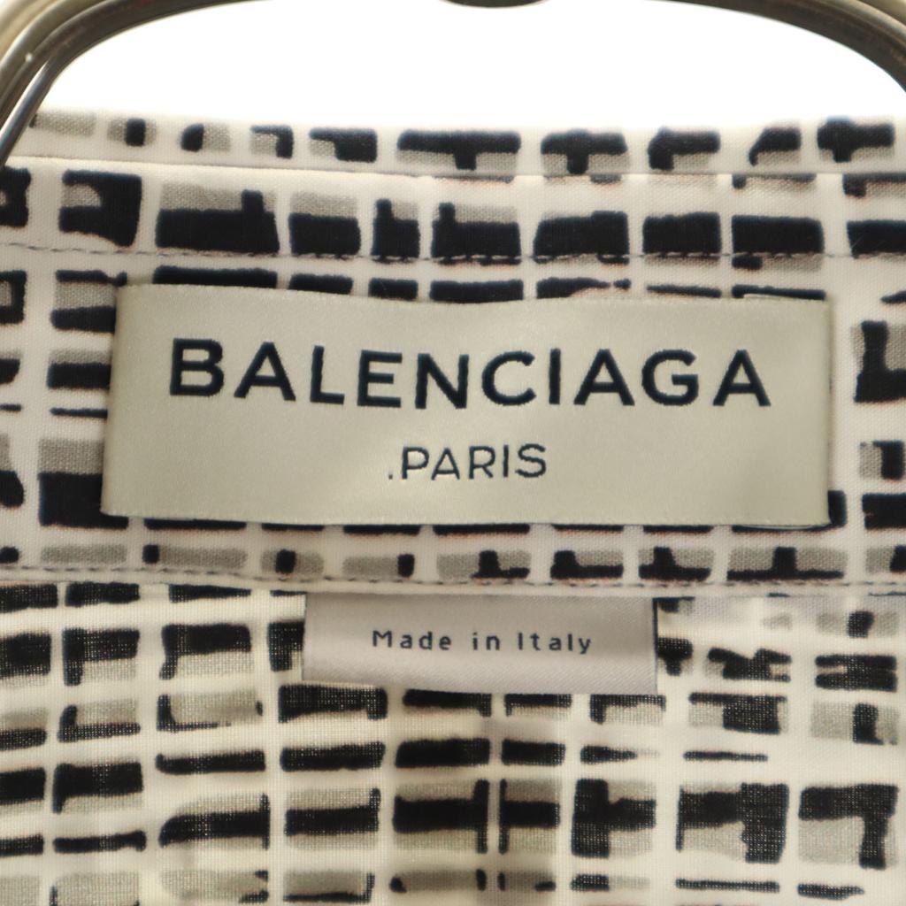 BALENCIAGA made in Italy Overall handle Long sleeve Cotton shirt 39 white Men's Used