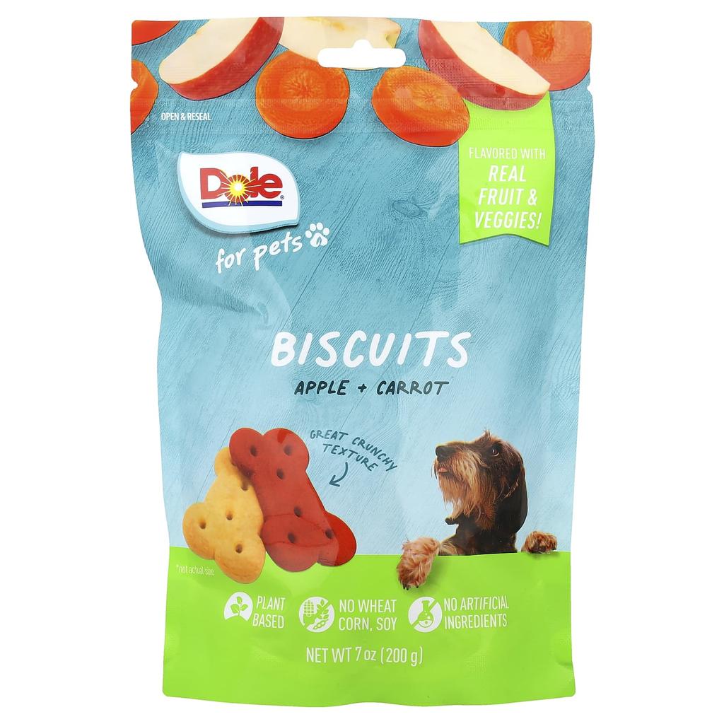 Dole for Pets, Apple + Carrot Biscuits, 200g (7oz)