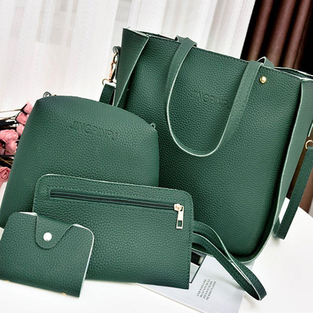 4Pcs Ladies Handbags Female Pu Leather Shoulder Messenger Bags Women Composite Bags Tote Bag Bolsa Feminina Crossbody Bag