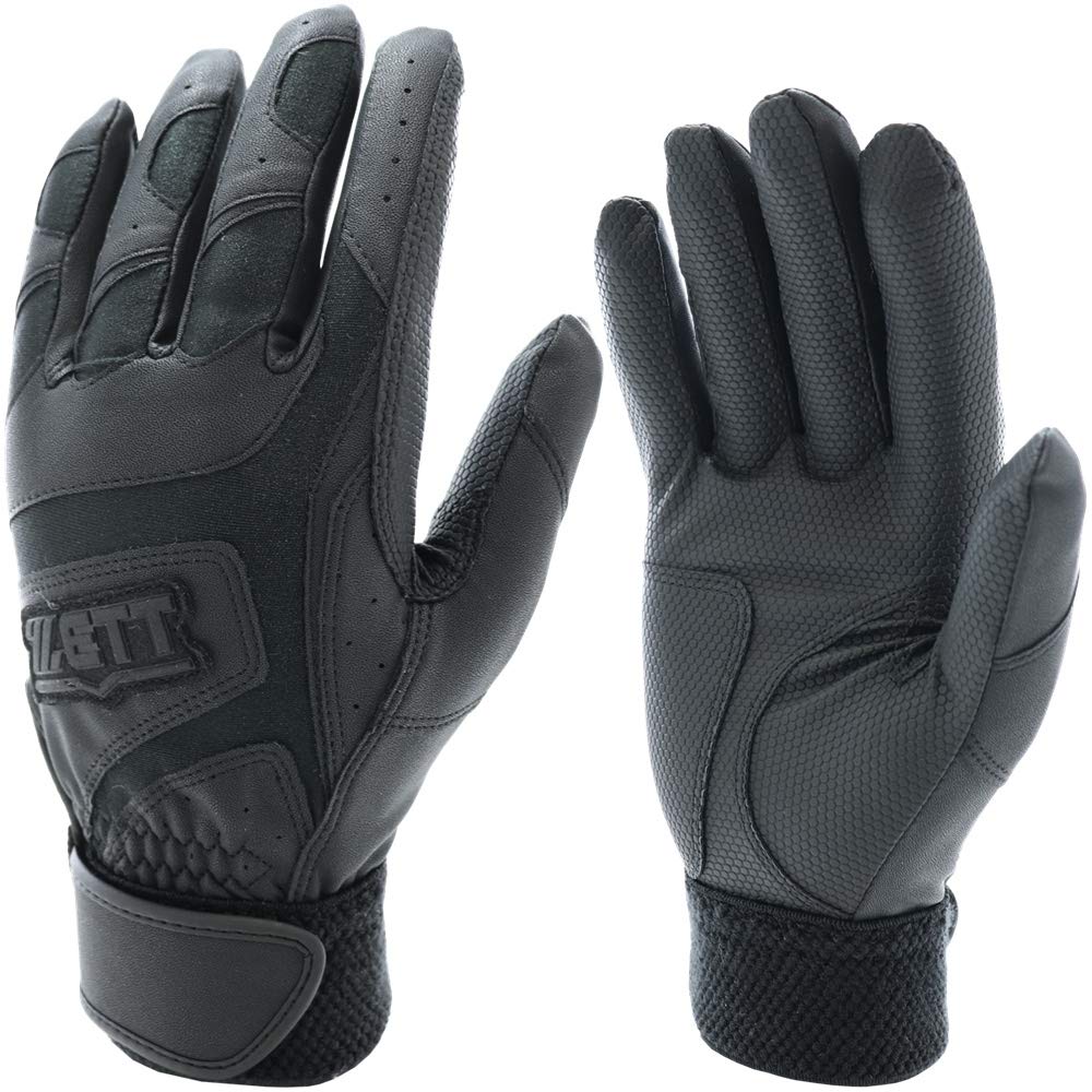

ZETT Batting Gloves for High School Black Size M Students, Hands, bg679hs, (1900), (24-25cm)