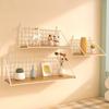 Punch-Free Wall Shelf: Cosmetic Storage with Key Hanger Hooks for Bedroom/Bathroom.