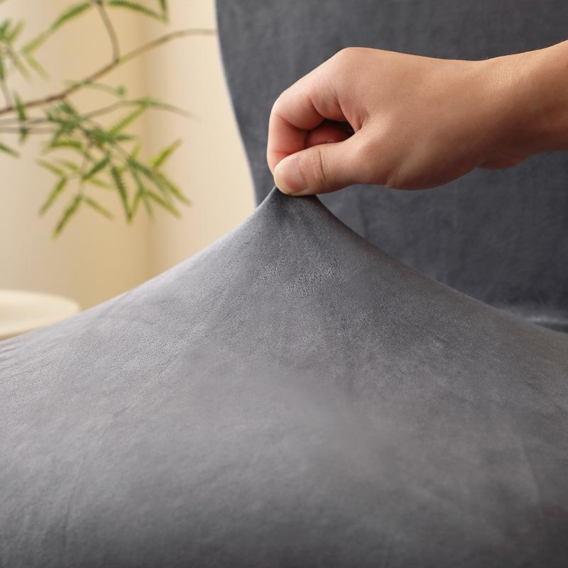 Velvet Silver Fox Chair Cover, Dustproof French Country Style, Thickened for Hotel and Home, Fits Round Back Chairs