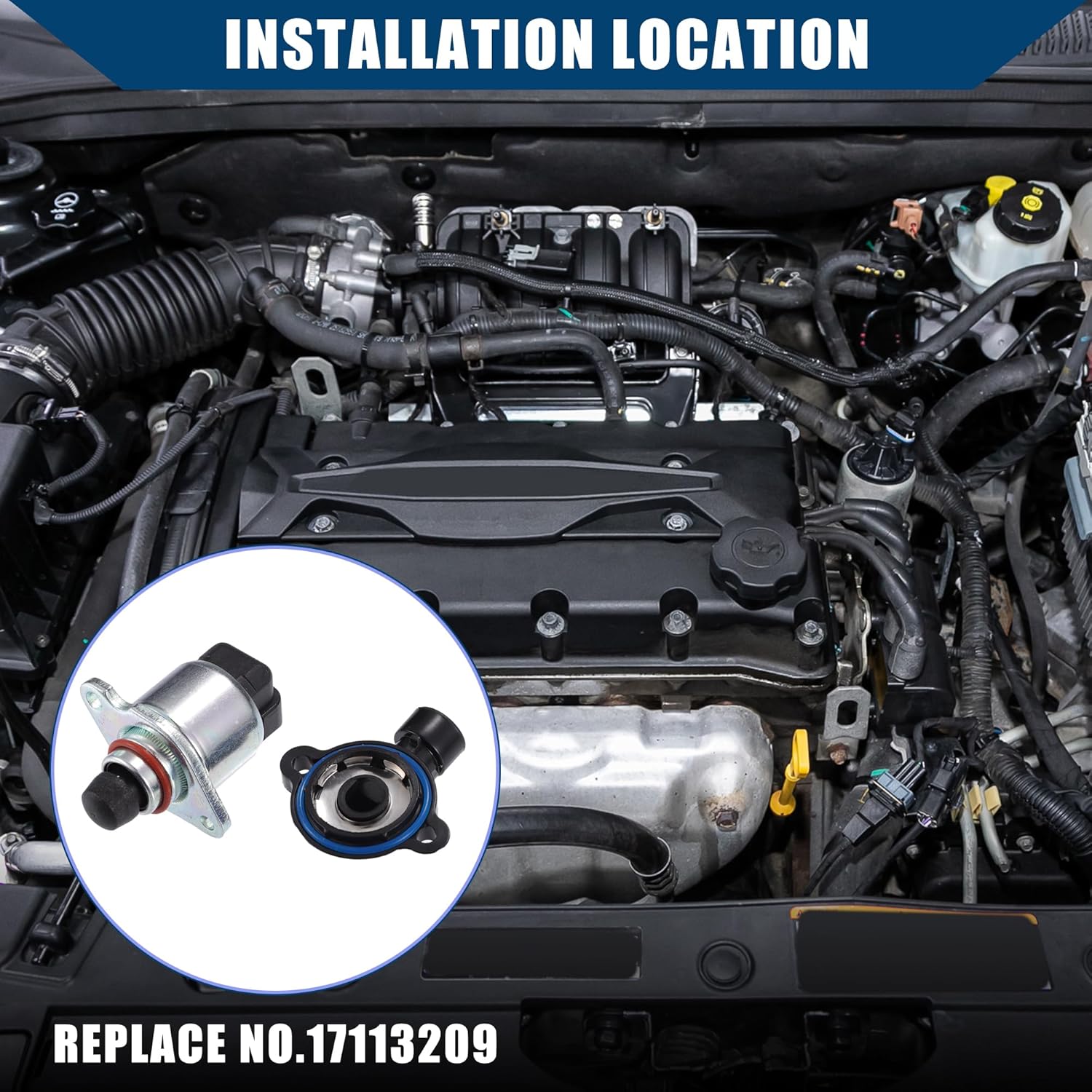 17113209 Fuel Injection Idle Air Control Valve for Cadillac Escalade 1999-2000 / Idle Speed Control Valve/Durable / 1 Pcs Silver Tone