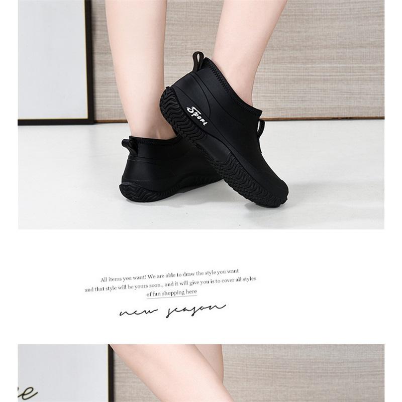 Women's Anti Slip Waterproof Thickened Low Top Rain Shoes