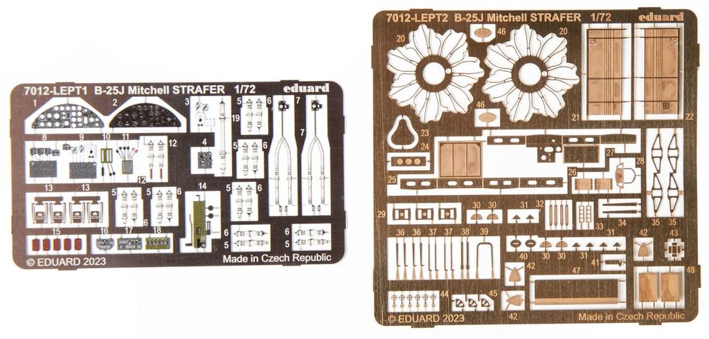 Eduard 1/72 Profipack US Army Air Forces B-25J Mitchell Strafer Plastic Model Kit EDU7012