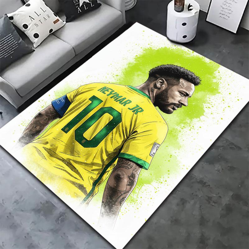 Neymar Jr Carpet Rug for Living Room Bedroom Home Sofa Decoration,Kids play Non-slip Floor Mat