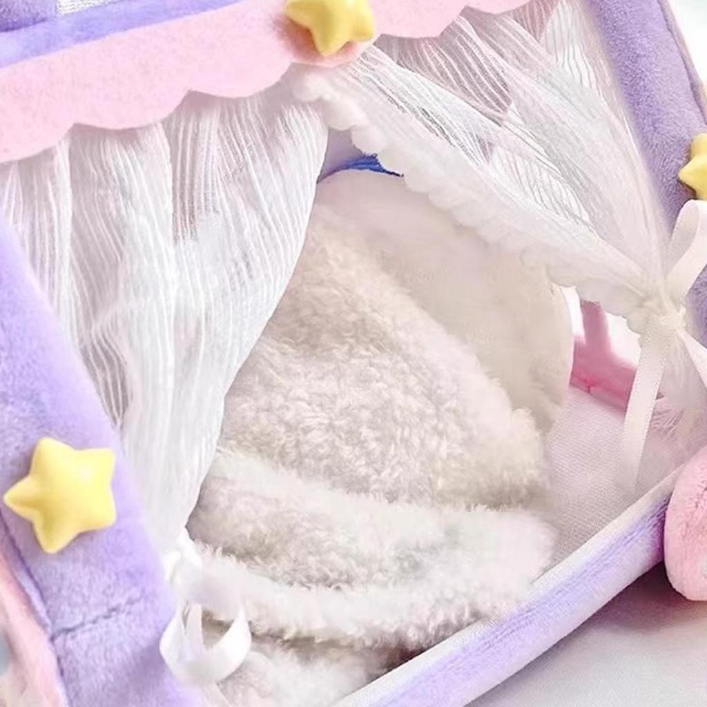 Doll Tent Bed Dollhouse Accessories Miniature Princess Furniture for Living Room Home