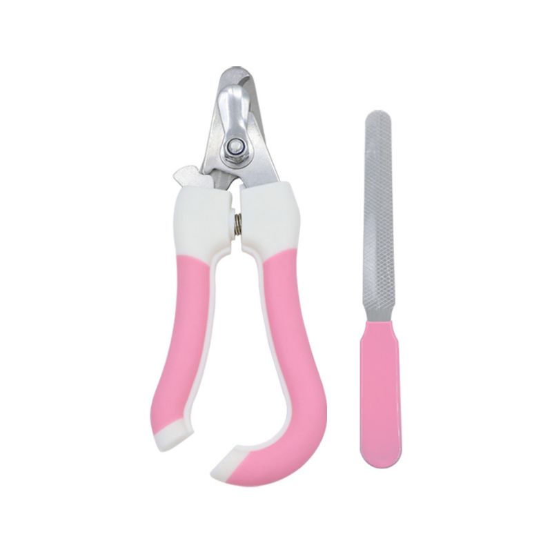 

Stainless Steel Nail Clippers Sugar Glider Pet Supplies Cat Half-Moon knife cut white Pink