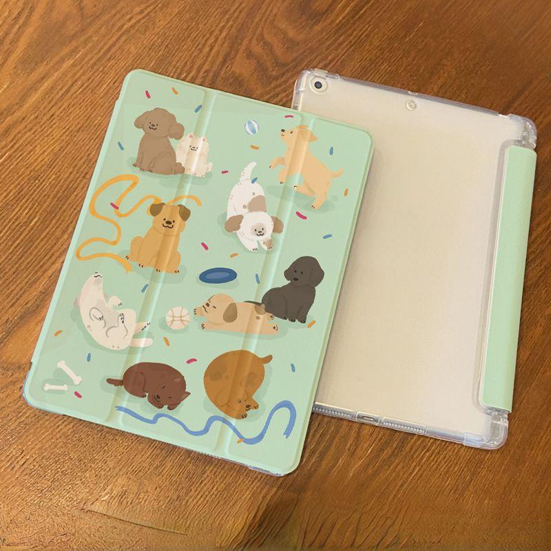 For iPad Gen 9 Case New High Quality Cute Dog Pattern iPad Smart Case For iPad Air 4 5 10.9 Air 3 10.5 Mini 6 5 4 Gen 10 with Pencil Holder