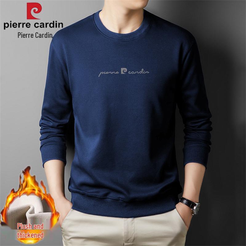Men's 2025 Winter Plus Velvet Thickened Round Neck Long Sleeve T-shirt Base Layer