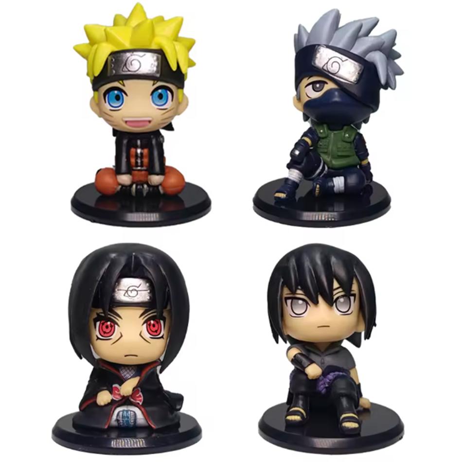 9cm Naruto Anime Figür Naruto Kakashi Aksiyon Figürü Q Versiyonu Kawaii Sasuke Itachi Figür Araba Dekorasyonu Koleksiyon Model Oyuncak