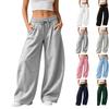 Women's Casual Wide Leg Pants with Pockets - Loose Pants