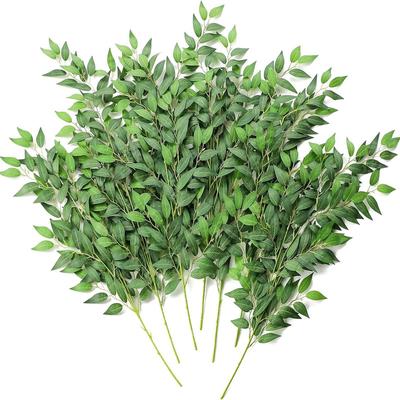 Artificial Leaf Green Plant Indoor Artificial Flower Decoration Artificial Green Plant Wedding Hand-held Flower Decoration Materials Green Plant