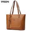 WTEMPO Brand Fashion Tassel Women's Bag Woven Backpack Retro Handbag Large Capacity Shopping Commuting Travel Shoulder Bags