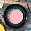 Nordic Style Glaze Matte Ceramic Plate Household Round Tray Dish Pan Bone Plate Hotel Western Plate Steak Plate