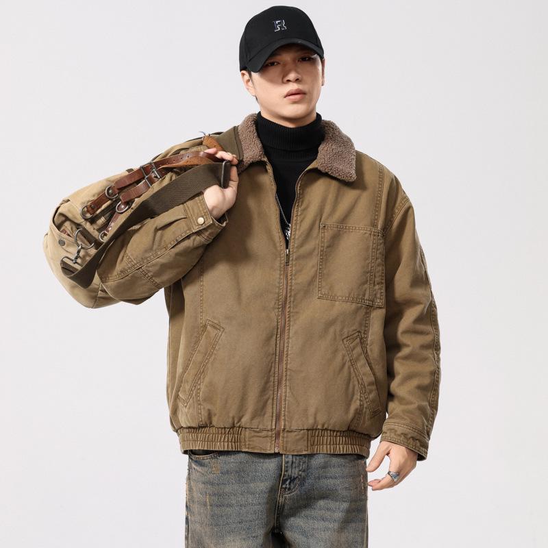 Men's Retro Casual Lambswool Jacket 2025 - Thickened Winter Workwear for Spring/Fall