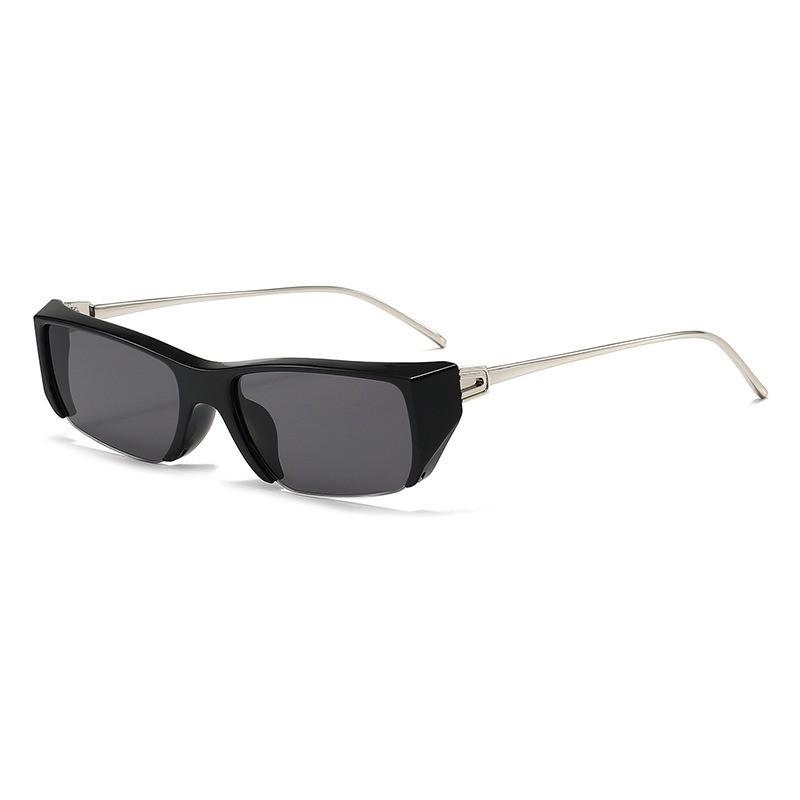 Millennium Trendy Half Frame Sunglasses With Uv400 Protection For Street Style And Outdoor Activities Style 1