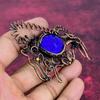 Lapis Lazuli Pendant Copper Wire Wrapped Rabbit Pendant Gemstone Handmade Jewelry