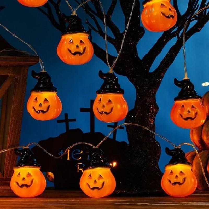 NOWE Akcesoria na Halloween Lampion Dyniowy Girlanda LED Dekoracja Aranżacja Sceny Girlanda Wisząca Ozdoby Świecące Zabawki DIY