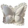 Butterfly Throw Pillow Plush Butterfly Pillow with Lace Ruffle Decorative Bedroom Cushion for Living Room Sofa Couch Bed Car