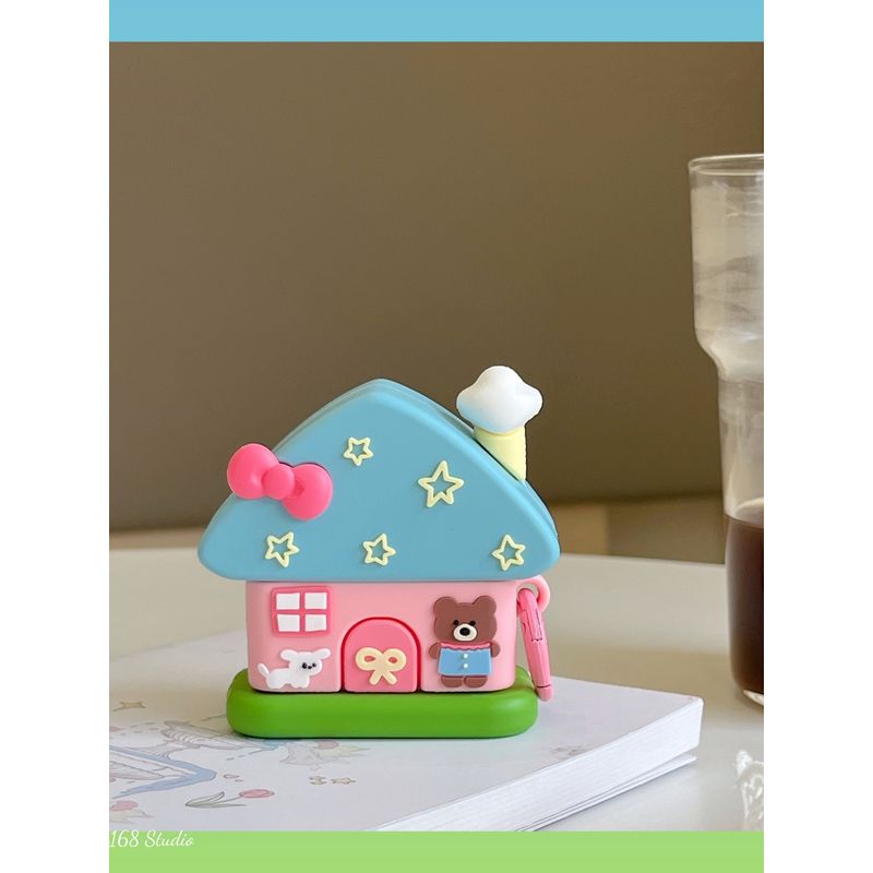 

Защитный чехол Защитный чехол для гарнитуры Apple Чехлы для беспроводных Bluetooth-наушников Airpodspro2 1/2 поколения Силиконовый мягкий чехол Чехол для наушников Airpods3 Apple AirPods 4 Bear Dog House (send hook)