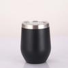 12oz 304 Stainless Steel Wine Tumbler, Double Wall Vacuum Insulated Cup with Sliding Clear Lid