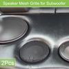 ACROPIX Universelles 5,5" Lautsprechergitter-Gewebe für Audio-Subwoofer 142x6,5mm Rahmenlos Schwarz - Set of 2