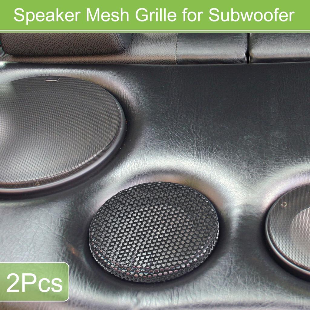 ACROPIX Universelles 5,5" Lautsprechergitter-Gewebe für Audio-Subwoofer 142x6,5mm Rahmenlos Schwarz - Set of 2