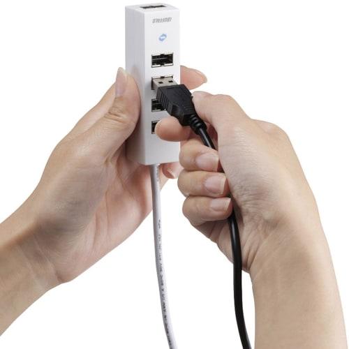 BUFFALO Beide USB-Hubs Beide USB-Anschlüsse übernehmen USB 2.0-Hub 5-Port-Typ Schwarz BSH5UD20BK