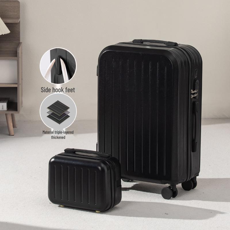 

Высококачественный чемодан на колесах: Дорожный чемодан большой вместимости с двухслойной молнией для студентов и мужчин и женщин 28 inches