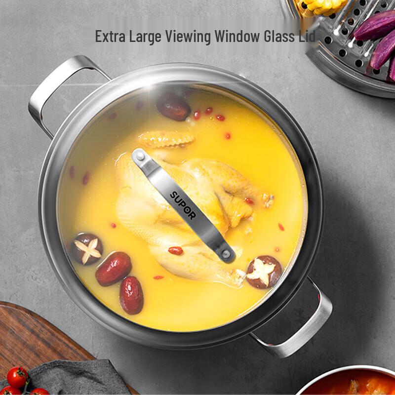 Supor 28cm 3-Layer 304 Stainless Steel Steamer Pot