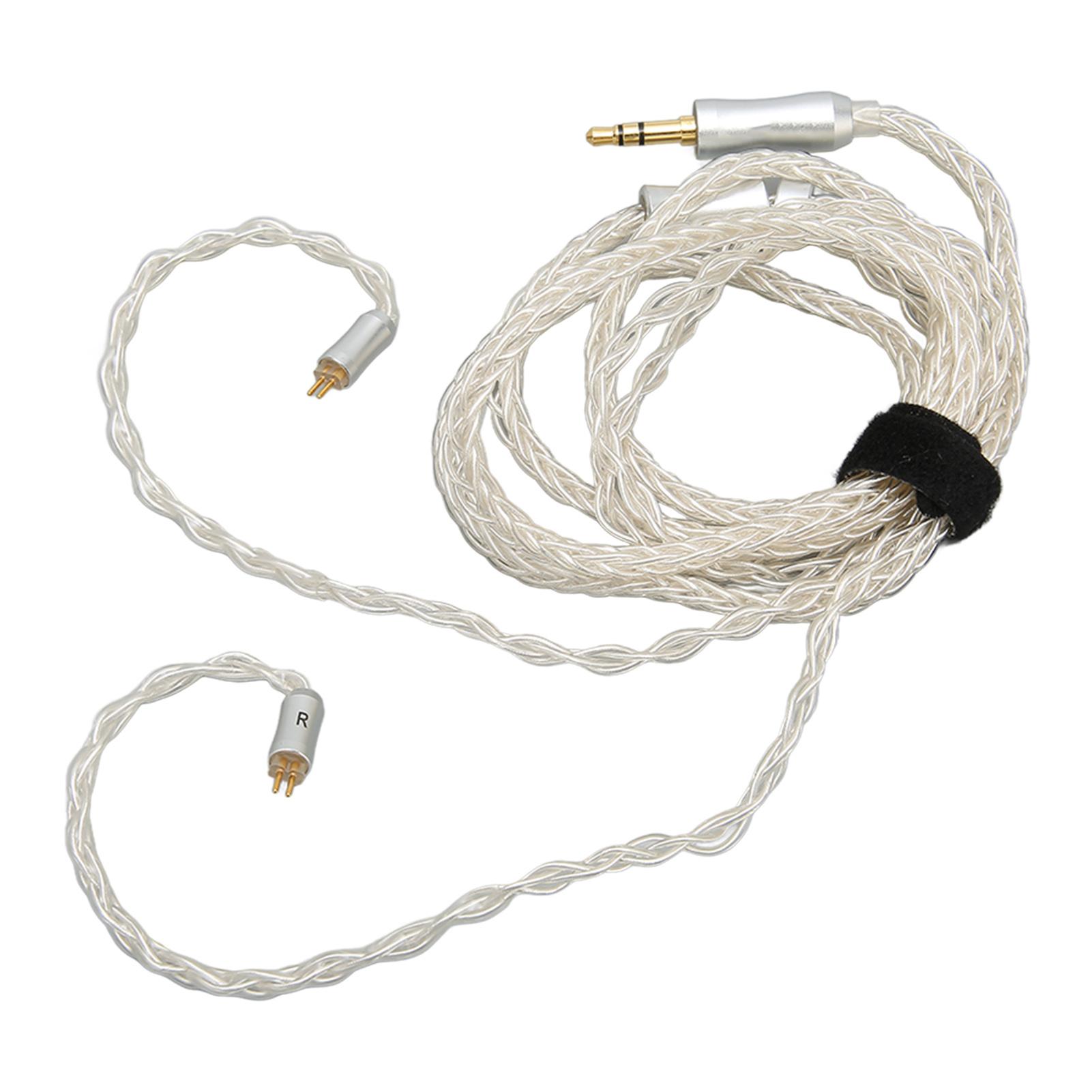 

Модернизированный сменный кабель для наушников, 8-жильный посеребренный медный кабель для наушников со штекером 3,5 мм