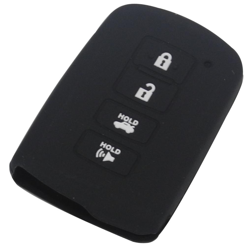 Jingyuqin 4 Buttons Car Silicone Remote Key Cover Case For Toyota Camry Avalon Rav4 Highlander 2012 2013 2014 2015
