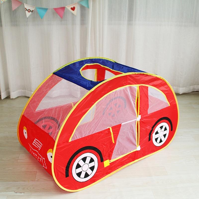 130cm/51inch Children’s Game Tent Cartoon Car for Play House Indoor for Play Tent Summer Garden Backyard Lawn for Sun Te