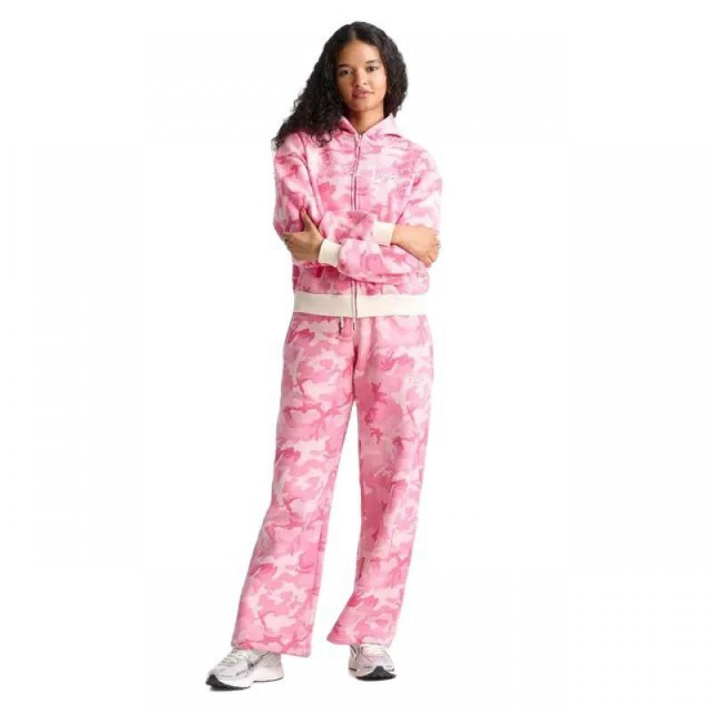 Womens 2-Piece Printed Sweatshirt Set Elegant Street Style Loose Fit Hooded Outfit Youth